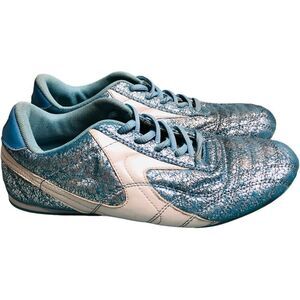Eleven by Venus Williams Blue Silver Crackle Tennis Sneakers